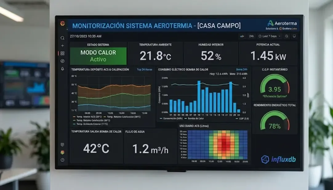 Monitorización aerotermia con Grafana e InfluxDB