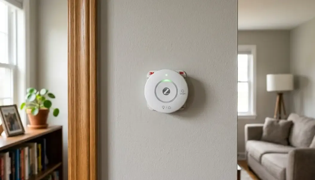 Botón inteligente Zigbee montado en pared sin obra