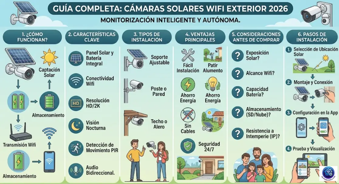 Mejores Cámaras Solares WiFi 2026 (Probadas + Sin Cables, Sin Cuotas y Sin Obras)