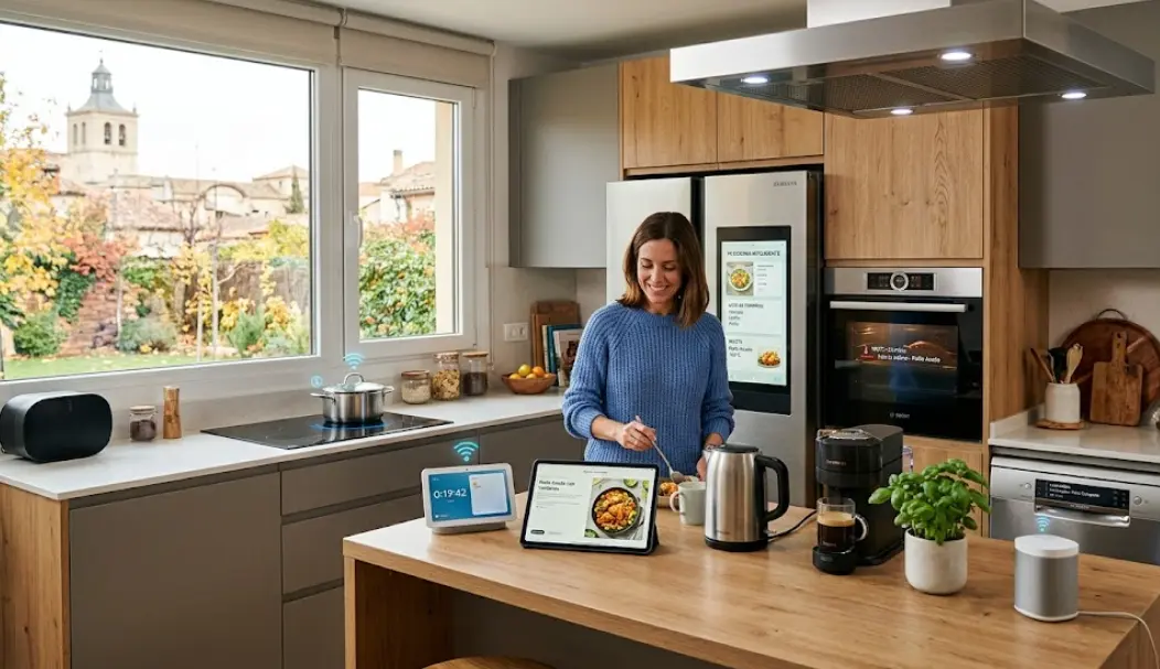 Cocina inteligente 2026: Moderniza tu cocina con electrodomésticos conectados. Freidora de aire WiFi, cafetera con Alexa y recetas guiadas