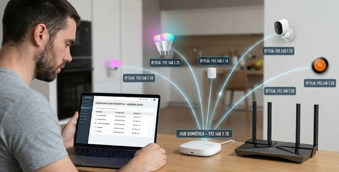 Configurar IP Estática para Domótica: Evita Desconexiones (2026)