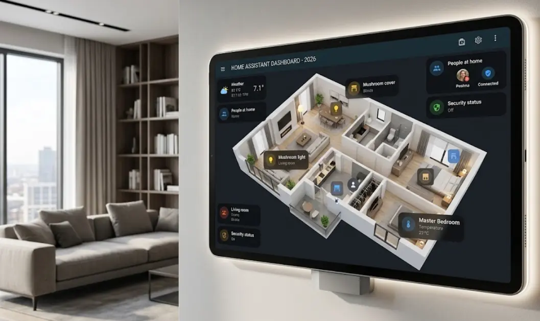 Cómo crear dashboards y planos 3D en Home Assistant paso a paso. Interfaces modernas, errores a evitar y mejores add-ons en 2026.