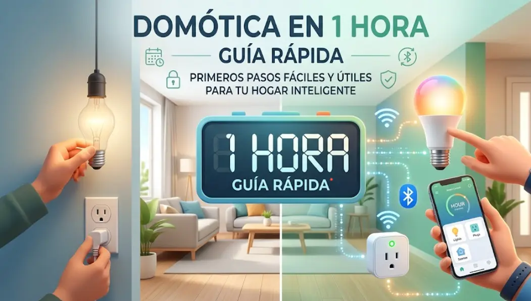 Domótica en 1 hora: guía ultrarrápida para empezar sin conocimientos previos (2026)