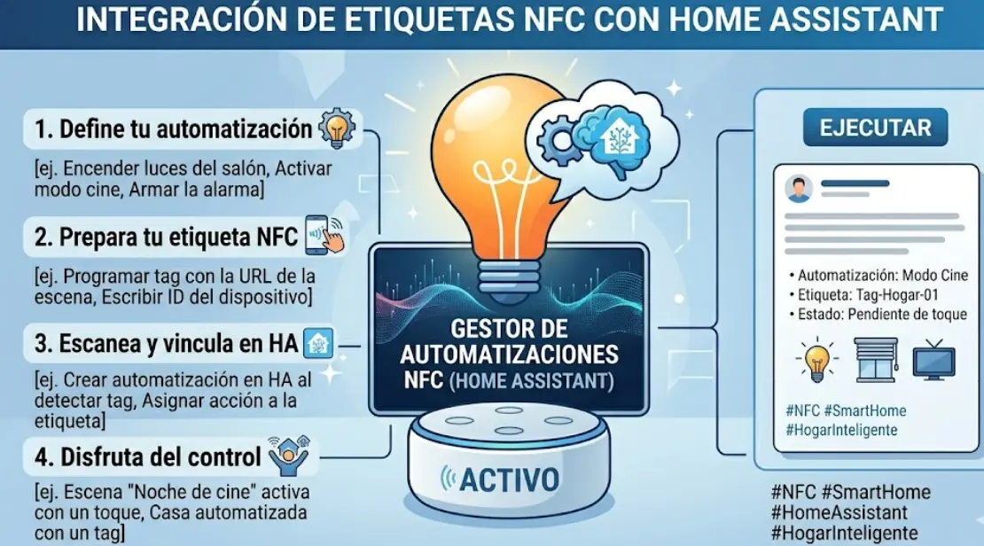 Etiquetas NFC y Home Assistant: Dispara Automatizaciones de Un Toque