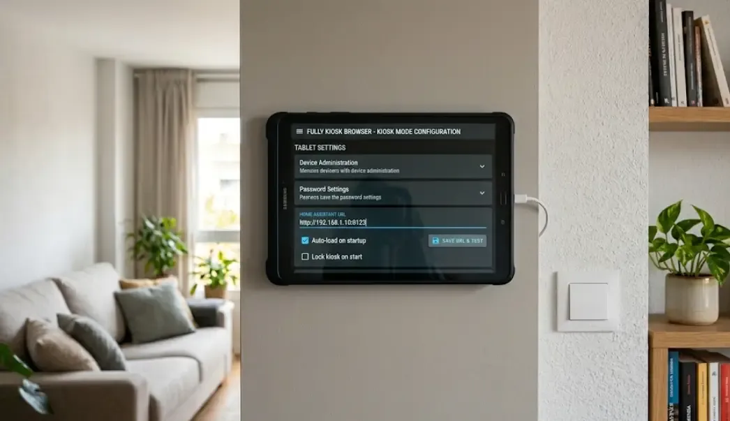 Fully Kiosk Browser – Configuración del modo kiosko con URL de Home Assistant