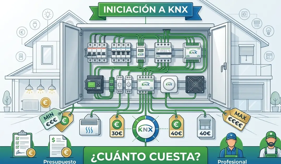 ¿Cuánto cuesta realmente domotizar con KNX en 2026? Presupuestos reales por m² y si merece la pena frente a alternativas más baratas.
