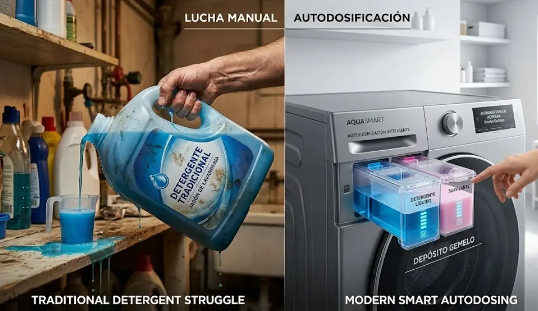 ¿Ahorran de verdad? Analizamos lavadoras inteligentes con dosificación automática y su utilidad real.