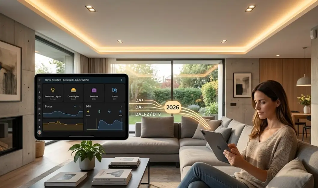 Iluminación profesional sin fallos. Todo sobre protocolo DALI en domótica residencial: ventajas, dispositivos y cómo instalarlo.