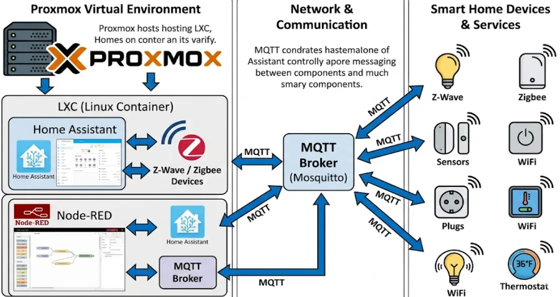 Proxmox y LXC: Home Assistant, Node-RED y MQTT [Guía Definitiva 2026]