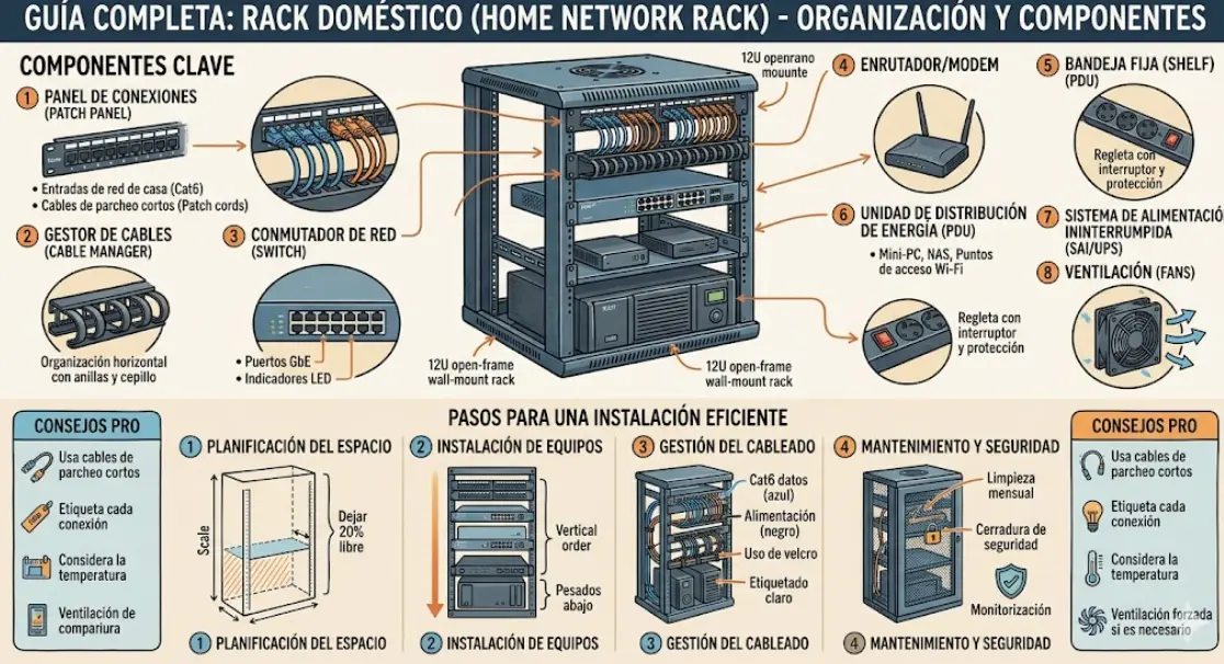 Cómo Montar un Rack Doméstico en Casa (Guía 2026 + Materiales y Errores)