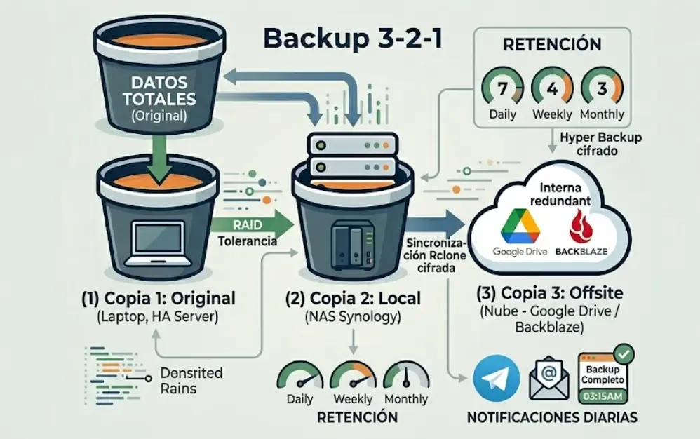 Resumen visual estrategia backup 3-2-1 completa