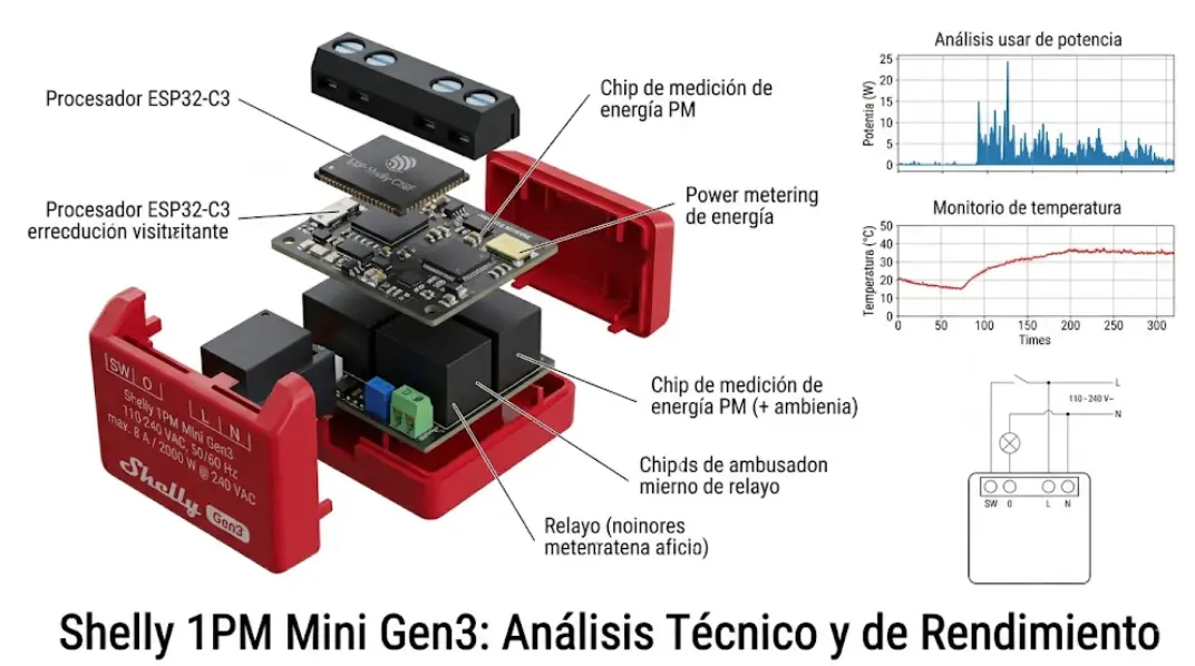 Shelly 1PM Mini Gen3: análisis real (6 meses) del mejor relé WiFi con medición en 2026