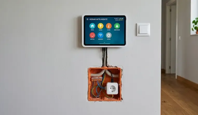 Cableado empotrado con caja de registro
