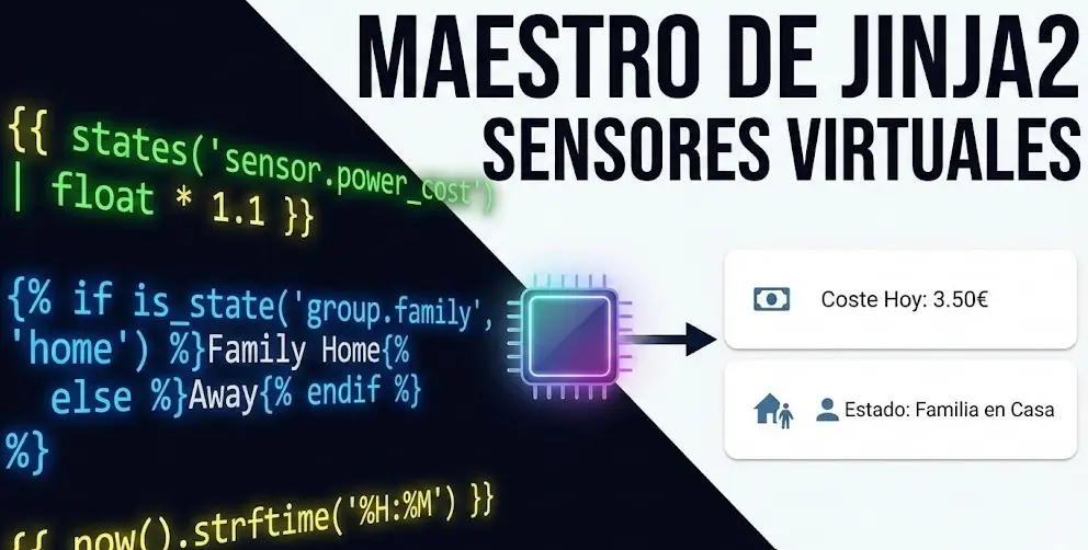 Templates con Jinja2 en Home Assistant: Guía Definitiva de Sensores Virtuales Templates con Jinja2 en Home Assistant: Guía Definitiva de Sensores Virtuales